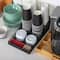 Mind Reader Black 7 Compartment Tea and Coffee Condiment Organizer